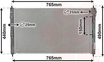 VAN WEZEL chladič, chladenie motora 09012707
