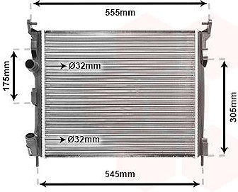 VAN WEZEL chladič, chladenie motora 43002326