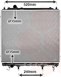 VAN WEZEL chladič, chladenie motora 82002146