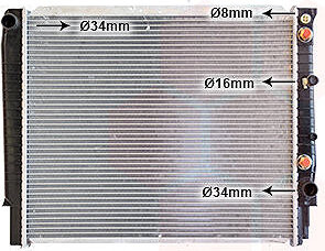 VAN WEZEL chladič, chladenie motora 59002062