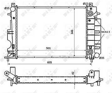 NRF Chladič, chladenie motora 53873