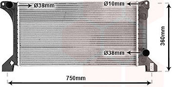 VAN WEZEL chladič, chladenie motora 18002169