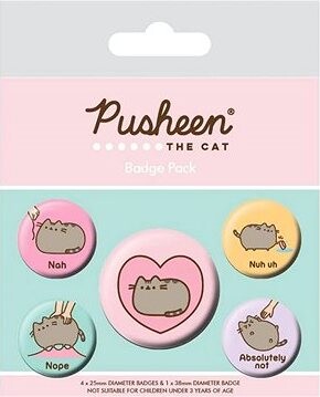 Pusheen: Nah – sada 5 odznakov