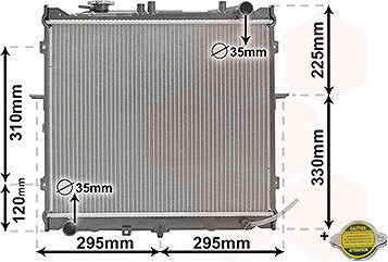 VAN WEZEL chladič, chladenie motora 83002022