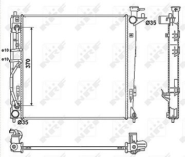 NRF Chladič, chladenie motora 53053