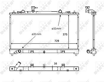 NRF Chladič, chladenie motora 58381