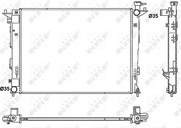 NRF Chladič, chladenie motora 53052