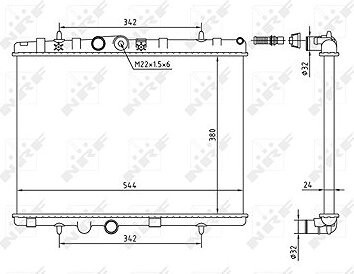 NRF Chladič, chladenie motora 58226A