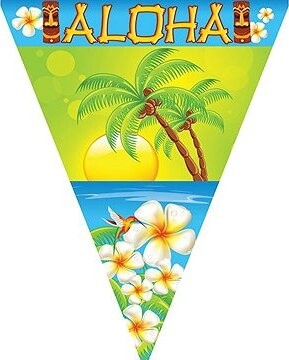 FUNNYFASHION Girlanda vlajky - aloha, hawaii, 500 cm