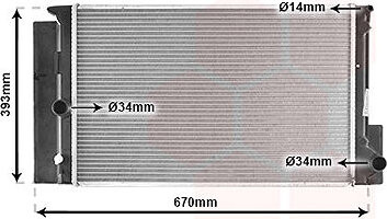 VAN WEZEL chladič, chladenie motora 53002397
