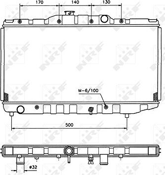 NRF Chladič, chladenie motora 526711