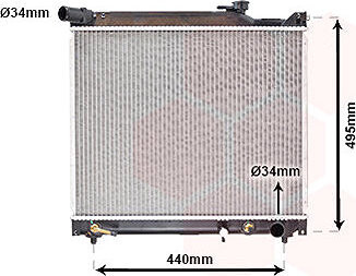 VAN WEZEL chladič, chladenie motora 52002106