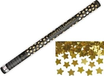 Párty konfety 80 cm – zlaté metalické hviezdičky – silvester