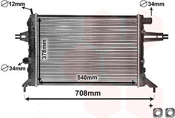 VAN WEZEL chladič, chladenie motora 37002272