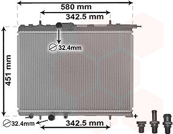 VAN WEZEL chladič, chladenie motora 40002001