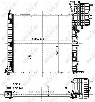 NRF Chladič, chladenie motora 53176