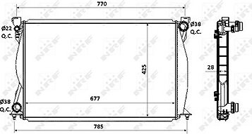 NRF Chladič, chladenie motora 58359