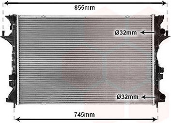 VAN WEZEL chladič, chladenie motora 43002300