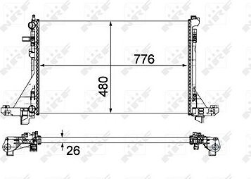 NRF Chladič, chladenie motora 58482