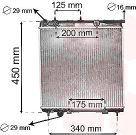 VAN WEZEL chladič, chladenie motora 40002288