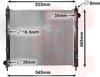 VAN WEZEL chladič, chladenie motora 33002385