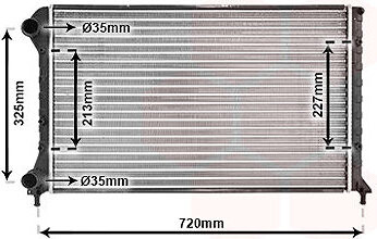VAN WEZEL chladič, chladenie motora 17002261