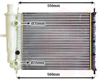VAN WEZEL chladič, chladenie motora 17002233