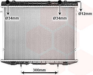 VAN WEZEL chladič, chladenie motora 37002175