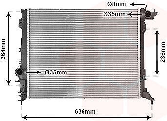 VAN WEZEL chladič, chladenie motora 43012710