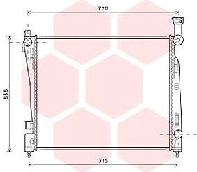 VAN WEZEL chladič, chladenie motora 21002055