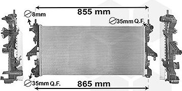 VAN WEZEL chladič, chladenie motora 17002398