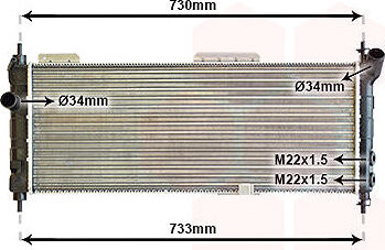 VAN WEZEL chladič, chladenie motora 37002203