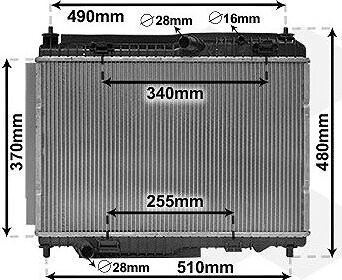 VAN WEZEL chladič, chladenie motora 18012701