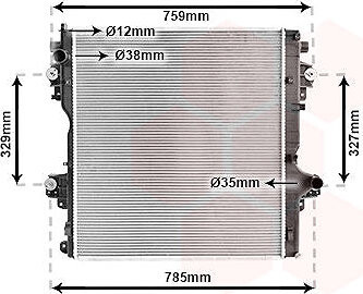 VAN WEZEL chladič, chladenie motora 53012707