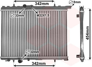 VAN WEZEL chladič, chladenie motora 40002190