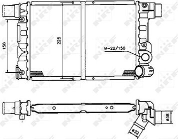 NRF Chladič, chladenie motora 58844