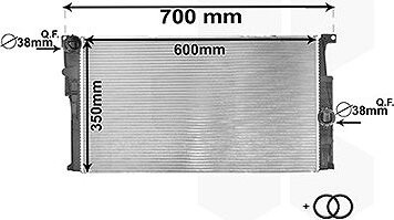 VAN WEZEL chladič, chladenie motora 06002446