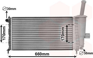 VAN WEZEL chladič, chladenie motora 17002208