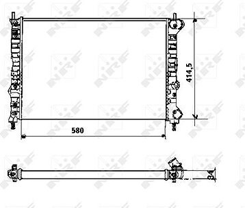 NRF Chladič, chladenie motora 58169