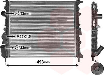 VAN WEZEL chladič, chladenie motora 43002197