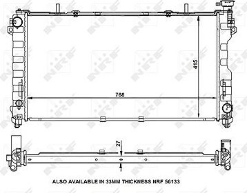 NRF Chladič, chladenie motora 53156