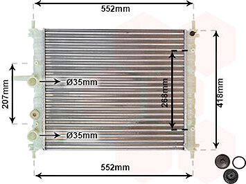 VAN WEZEL chladič, chladenie motora 17002326