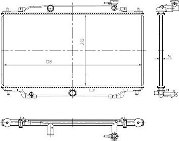 NRF Chladič, chladenie motora 550024