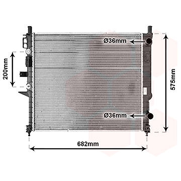 VAN WEZEL chladič, chladenie motora 30002331