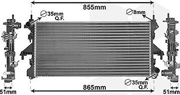 VAN WEZEL chladič, chladenie motora 17002453