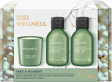 BAYLIS & HARDING sada so sviečkou zázvor, limetka & bazalka 200 ml