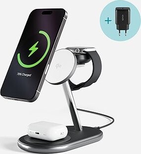 Epico UltraBase Qi2 3in1 Mag+ bezdrôtový nabíjací stojan EX60 – čierna