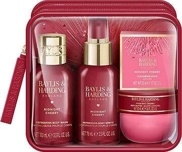 BAYLIS & HARDING sada v taštičke Midnight Cherry 225 ml