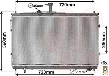 VAN WEZEL chladič, chladenie motora 82002392