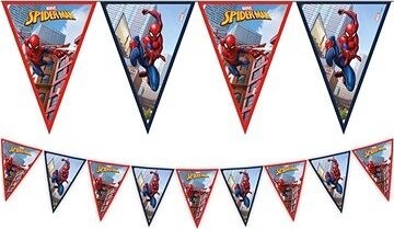 SMART BALLOONS Girlanda vlajky spiderman – team up – 230 cm – eko
